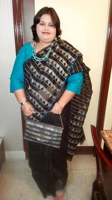 Black Resham-Gheecha from Baanshi by Aditi Sircar